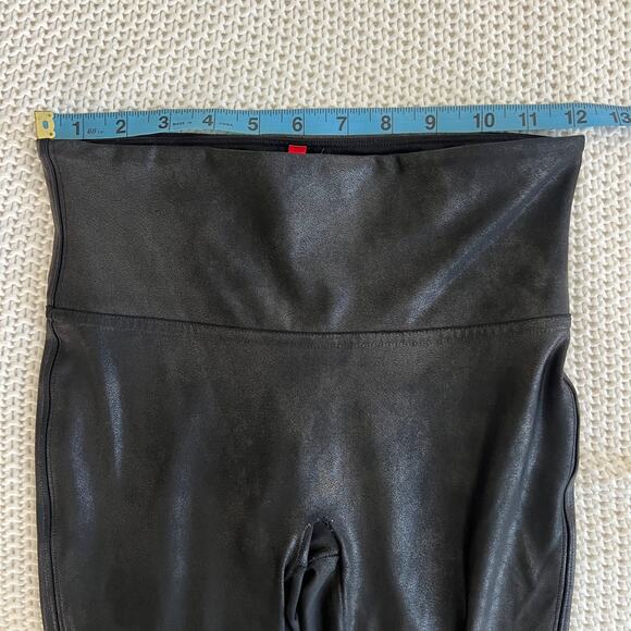 SPANX Faux Leather Leggings Black Size Small - Picture 9 of 12